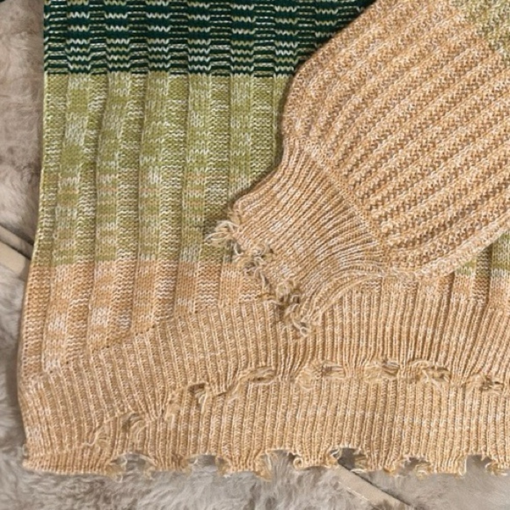 NWT Rue 21 V Neck Drop Shoulder High-Low Transitional Knit Sweater Women’s, M - Picture 4 of 13